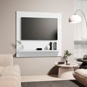 Ver imagem 1 de Painel Dubai Tv 32 Polegadas Pequeno Quarto Suspenso Sala Rack Cor Branco