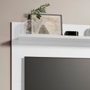 Ver imagem 3 de Painel Dubai Tv 32 Polegadas Pequeno Quarto Suspenso Sala Rack Cor Branco