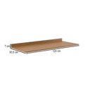 Ver imagem 2 de Tampo para Balcão 120 Cm Domus Nogal - Hecol Móveis