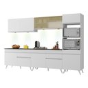 Ver imagem 1 de Armário de Cozinha Compacta 302cm com Leds Veneza Up Multimóveis V2014 Branco