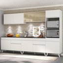 Ver imagem 3 de Armário de Cozinha Compacta 302cm com Leds Veneza Up Multimóveis V2014 Branco