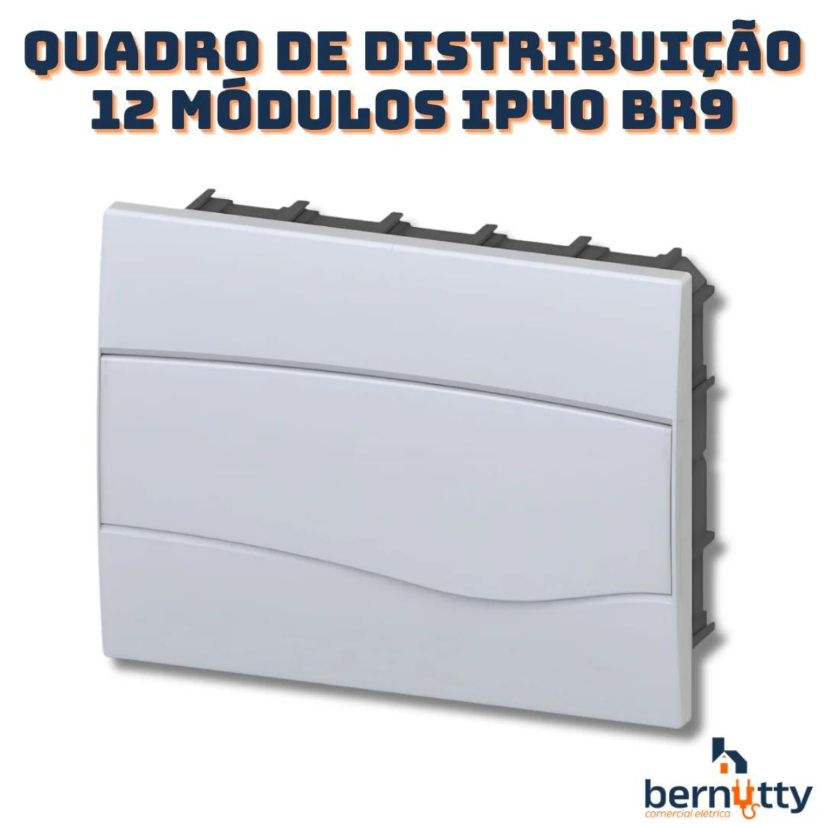 Quadro de Distribuição Centrinho Embutir 12 Disjuntores Brum - 2