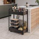 Ver imagem 2 de Carrinho Drink Gourmet Base Industrial Preto - Vallisa Decor:preto