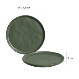 Conjunto C/ 6 Pratos de Sobremesa Bio Stoneware Leaf - 3