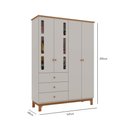 Ver imagem 5 de Conjunto Infantil Antonella Berço com Gaveta e Roupeiro 4p Off White/caramelo Móveis Canaã