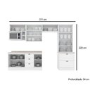 Ver imagem 3 de Cozinha Modulada Henn Americana Henn 9 Peças C5p53 Branco