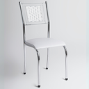 Ver imagem 5 de 4 Cadeira Belize Sala Cozinha Janta Estofada Cromada Moderna:branco/cromada