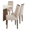 Conjunto Sala de Jantar Mesa Bárbara 6 Cadeiras Caroline Espresso Móveis - 5