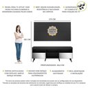 Ver imagem 6 de Rack Com Painel E Suporte Tv 65" Retrô Com Espelho Flórida Multimóveis V3142 Preto Preto