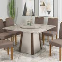 Ver imagem 1 de Conjunto Mesa Julia Tampo Giratório 6 Cadeiras New Ceval