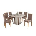 Ver imagem 2 de Conjunto Mesa Julia Tampo Giratório 6 Cadeiras New Ceval