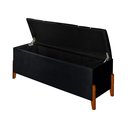 Ver imagem 3 de Recamier Baú Decorativo Roma 1,30m Premium Sofá para Cama Casal Estilo Estofado Cor Preto