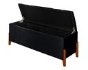 Ver imagem 3 de Recamier Baú Decorativo Roma 1,30m Premium Sofá para Cama Casal Estilo Estofado Cor Preto
