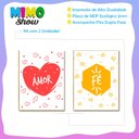 Ver imagem 2 de Kit com 02 Placas Mdf Amor e Fé Decoração Parede 28,7x22cm
