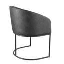 Ver imagem 4 de Kit com 2 Poltronas Mavie com Base Fixa em Aço Carbono e Courino Preto – Exclusiva Courino Durango P