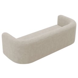 Sofá 3 Lugares 180cm Orgânico Luxo Recepção Melina Linho - 7