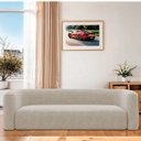 Ver imagem 2 de Sofá 3 Lugares 180cm Orgânico Luxo Recepção Melina Linho