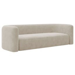 Sofá 3 Lugares 180cm Orgânico Luxo Recepção Melina Linho - 1