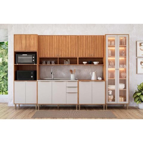 Cozinha Modulada MGM Divina MGM 6 Peças CZ610 Cinamomo/Off White