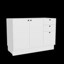 Ver imagem 5 de Balcão para Cozinha 2 Portas 3 Gavetas em MDF com Divisor de Talheres sem Tampo Sevilha Branco/Artico
