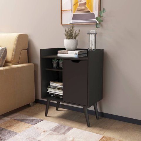 Balcão Aparador Barzinho multifuncional 60cm AP2310 Tecno Mobili Preto