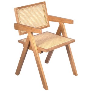 Cadeira Wooden em Madeira e Assento em Palha:madeira Freijo
