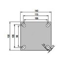 Ver imagem 2 de Rodizio Industrial Fixo Nylon 8x2 Roda C/ Rolamento 800 Kg