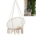 Ver imagem 7 de Cadeira Rede Suspensa Balanço Decoraçao Teto Varanda Sacada Jardim Quintal Leitura Descanso Trançada