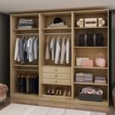 Ver imagem 1 de Conjunto de Closet Modulado 240cm com 3 Gavetas Infinity Genialflex