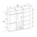 Ver imagem 2 de Conjunto de Closet Modulado 240cm com 3 Gavetas Infinity Genialflex