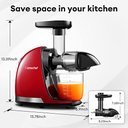 Ver imagem 6 de Amzchef Juicer Masticating de Pressão a Frio com Função Reversa (vermelho)