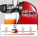 Ver imagem 7 de Amzchef Juicer Masticating de Pressão a Frio com Função Reversa (vermelho)