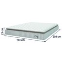 Ver imagem 2 de Colchão Casal King Molas Ensacadas City Pillow Top 193x203x23cm Branco / Bege Hellen