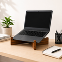 Ver imagem 1 de Suporte para Notebook Mdf Ergonômico Mesa Escritório Gamer - Marrom