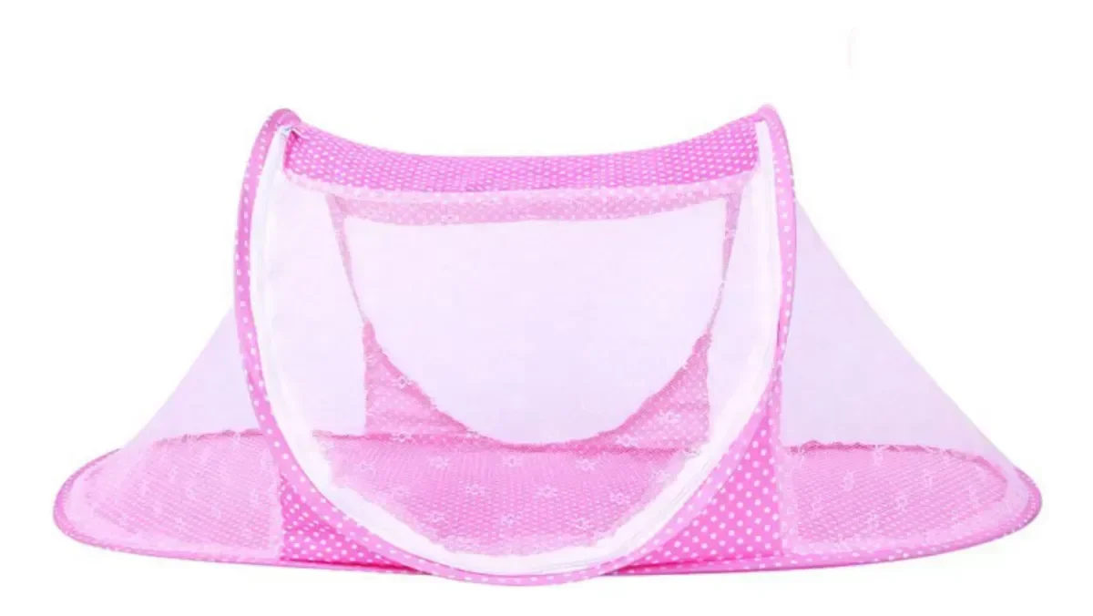 Ver imagem 1 de Mini Berço Infantil Portatil com Mosqueteiro Snh47 Snel Home Rosa