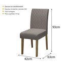 Ver imagem 3 de Conjunto com 2 Cadeiras de Jantar Multimóveis CR50039 Mascavo