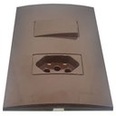 Ver imagem 1 de Conjunto 4x2 Linha Marrom Sleek Alto Brilho