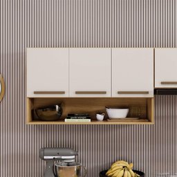 Armário Aéreo Plus Master Arte Móveis Cinamomo Off White - 8