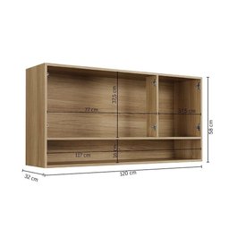 Armário Aéreo Plus Master Arte Móveis Cinamomo Off White - 6
