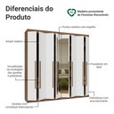 Ver imagem 5 de Guarda-Roupa Casal 8 Portas Batentes com Espelho Netuno Madesa