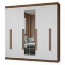 Ver imagem 3 de Guarda-Roupa Casal 8 Portas Batentes com Espelho Netuno Madesa