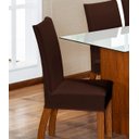 Ver imagem 4 de Kit Capa de Cadeira 6 Peças Sala de Jantar Protege o Estofado Renova o Visual Malha Gel Mista 5 Folh