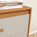 Ver imagem 6 de Cômoda para Quarto 4 Gavetas com Pés Puxador Softfeel Suavitá 89cm Marrom Amêndoa Clean