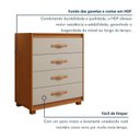 Ver mais imagens de Cômoda para Quarto 4 Gavetas com Pés Puxador Softfeel Suavitá 89cm Marrom Amêndoa Clean