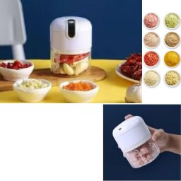 Mini Processador Moedor Elétrico Alho sem Fio Alimentos Usb - 2