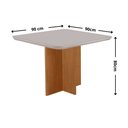 Ver imagem 5 de Mesa de Jantar Olimpia 90cm Tampo MDF e Vidro Canto Copo com 4 Cadeiras Lira