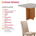 Ver imagem 2 de Mesa de Jantar Olimpia 90cm Tampo MDF e Vidro Canto Copo com 4 Cadeiras Lira