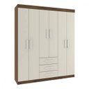 Ver imagem 3 de Guarda-Roupa Casal 6 Portas 3 Gavetas Fortaleza Rodial