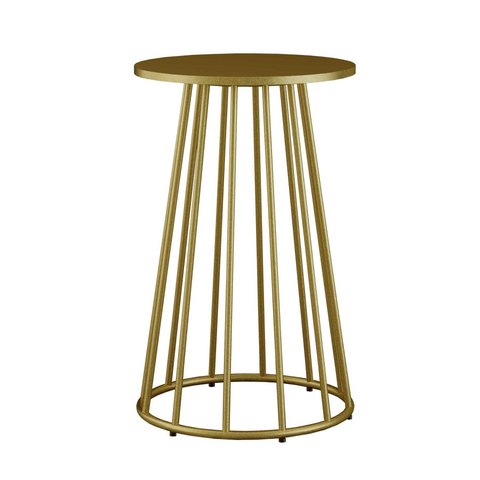 Base Cone Aço Carbono para Tampo Madeira ou Vidro Dourado