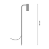 Balizador Luminária Chão Espeto Jardim Foco Marrom 80cm - 3